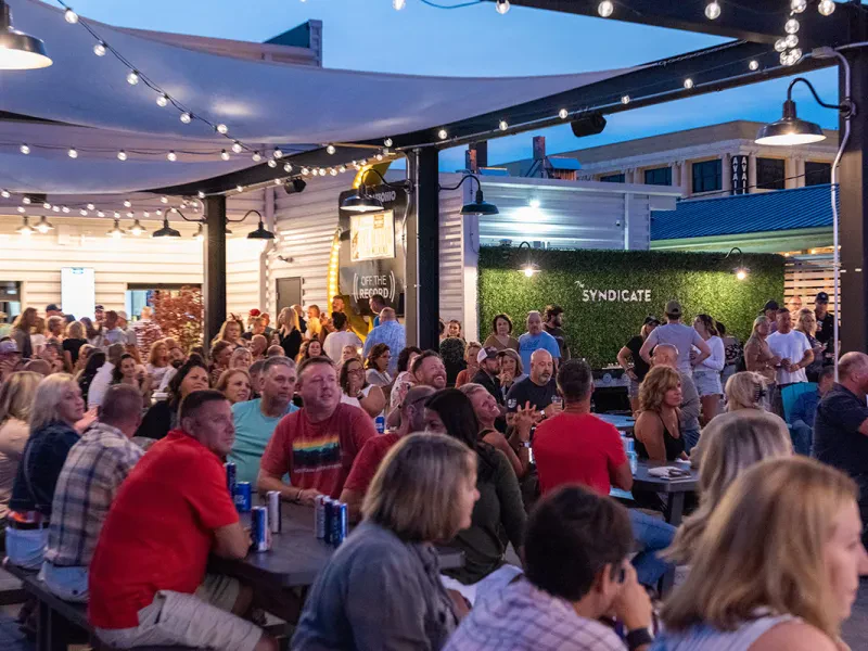 A full crowd for live music in The Backyard